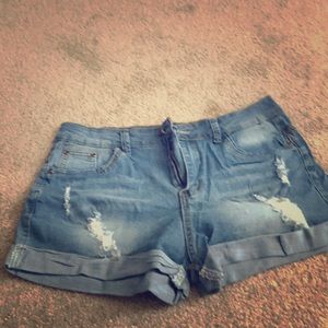 Denim shorts